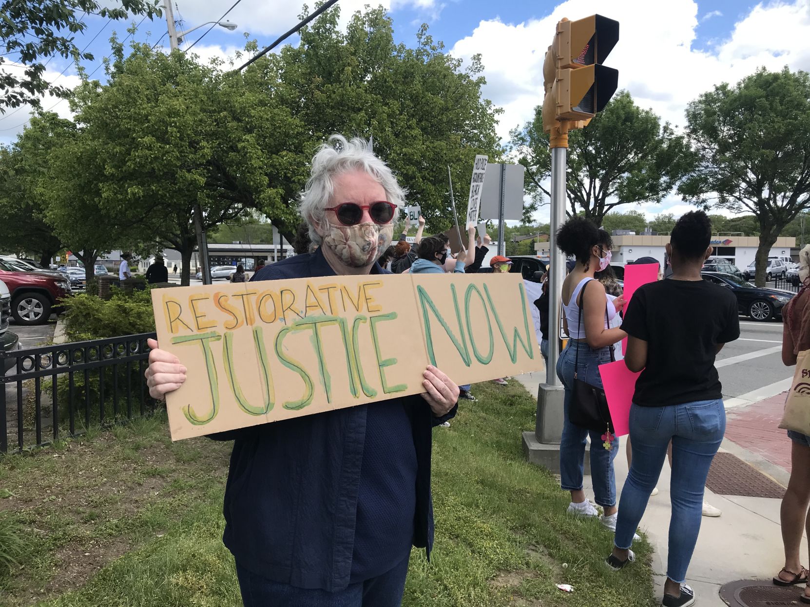 Locals stand for Black Lives Matter movement